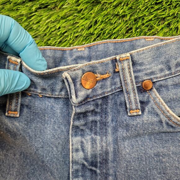 Vintage 80s Wrangler 936DEN Jeans Mens 31x32 Made in USA High Waisted Cowboy - Picture 5 of 8